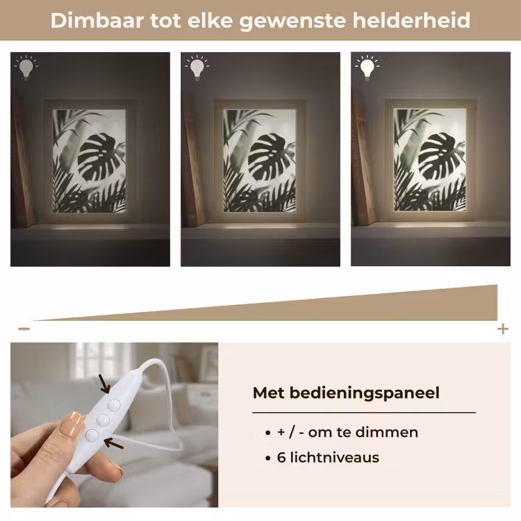 Gepersonaliseerde lightbox - Planten - Bladeren - Natuur - Minimalistisch - Groen — 8