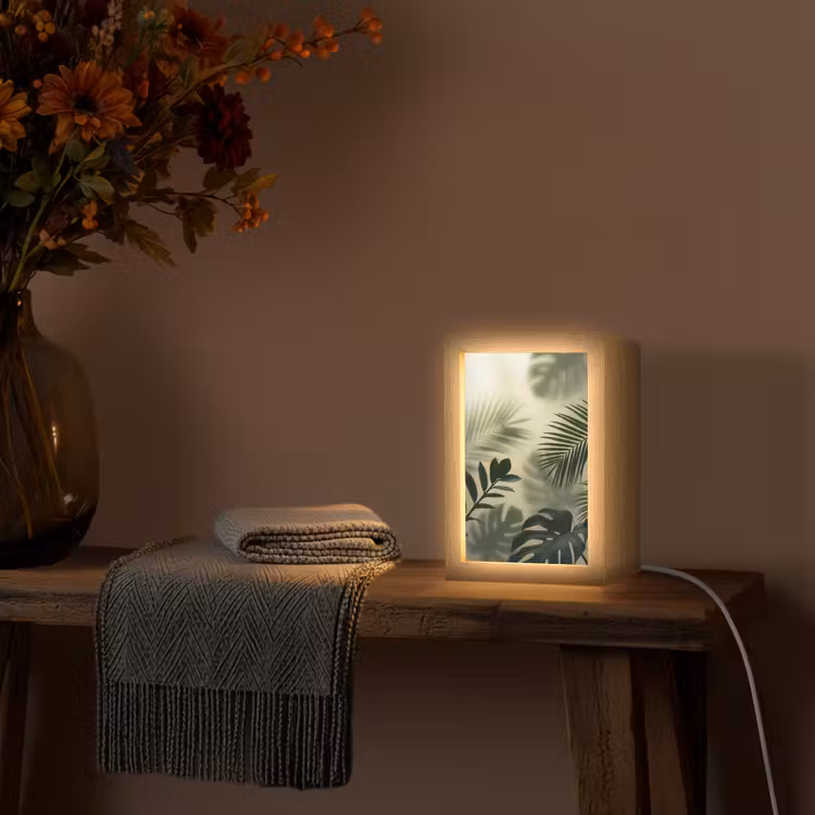 Gepersonaliseerde lightbox - Planten - Bladeren - Schaduwen - Groen - Modern — 3