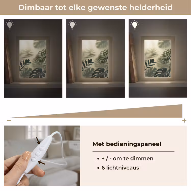 Gepersonaliseerde lightbox - Planten - Bladeren - Schaduwen - Groen - Modern — 8