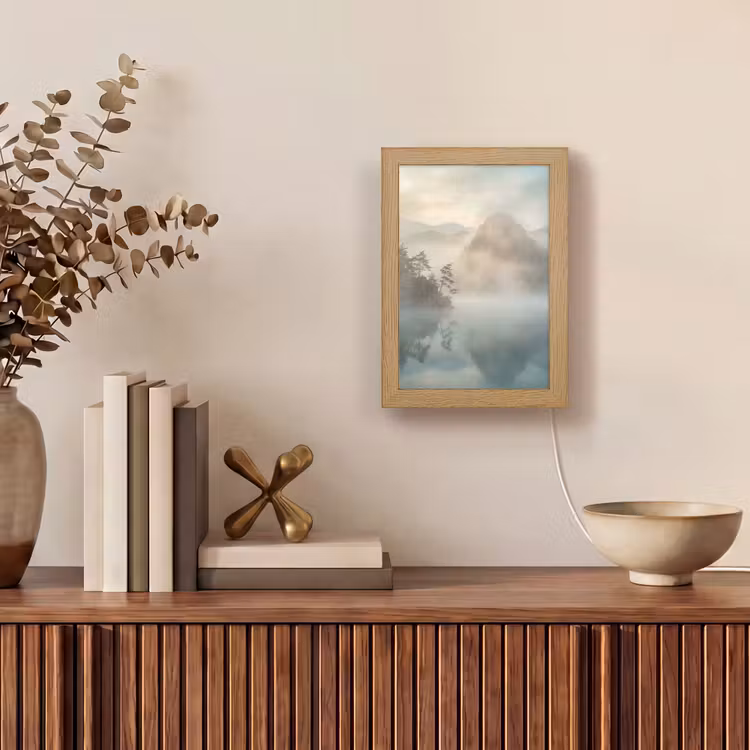 Gepersonaliseerde lightbox - Landschap - Bergen - Mist - Water - Natuur — 4