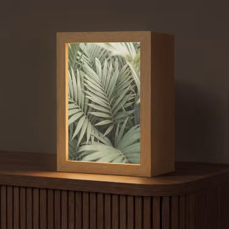 Gepersonaliseerde lightbox - Plant - Palmbladeren - Natuur - Groen — 1