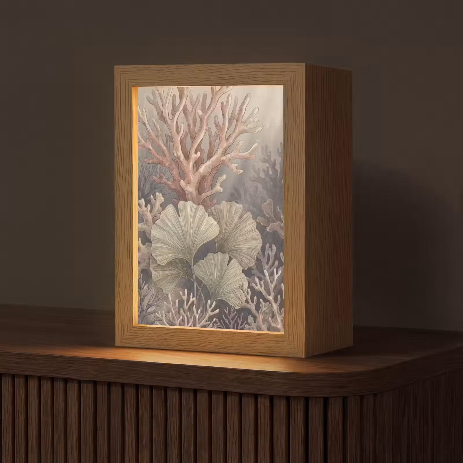 Gepersonaliseerde lightbox - Plant - Bladeren - Zee - Illustratie - Groen — 1