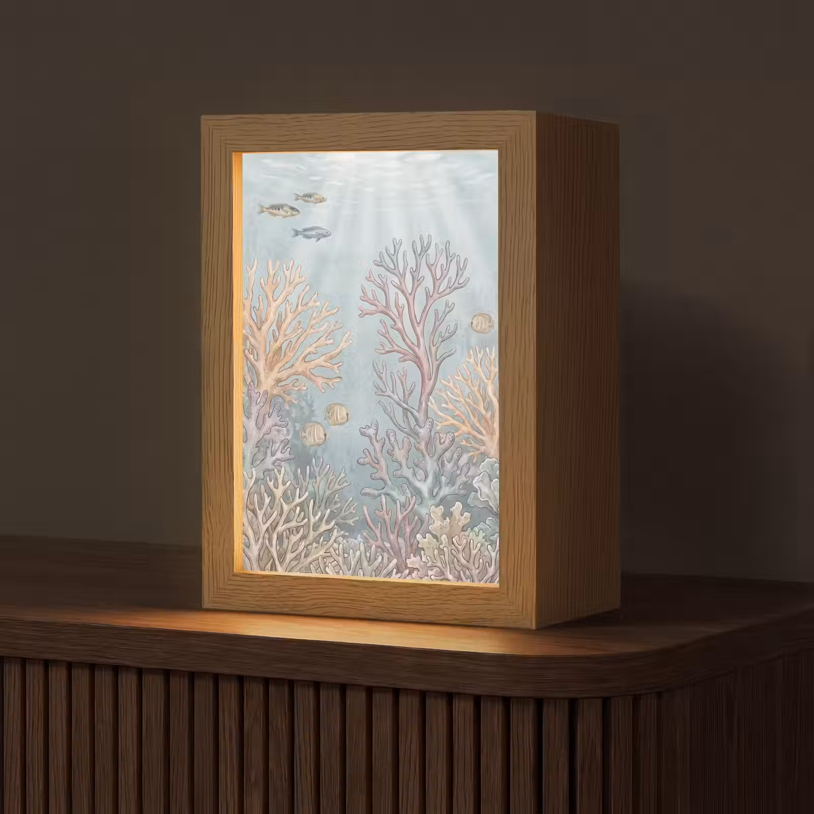 Gepersonaliseerde lightbox - Vis - Koraal - Oceaan - Illustratie - Onderwater — 1