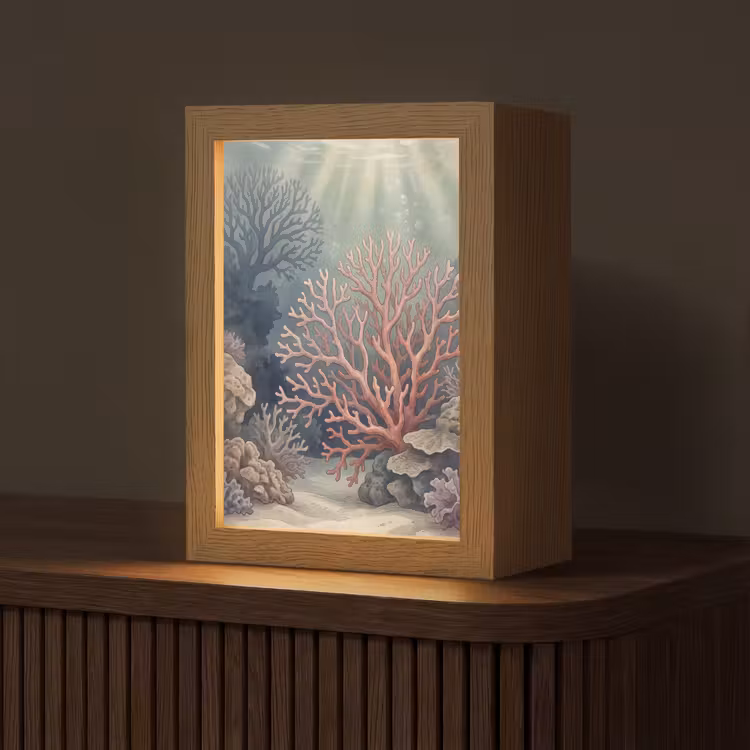 Gepersonaliseerde lightbox - Koraal - Onderwater - Natuur - Roze — 1