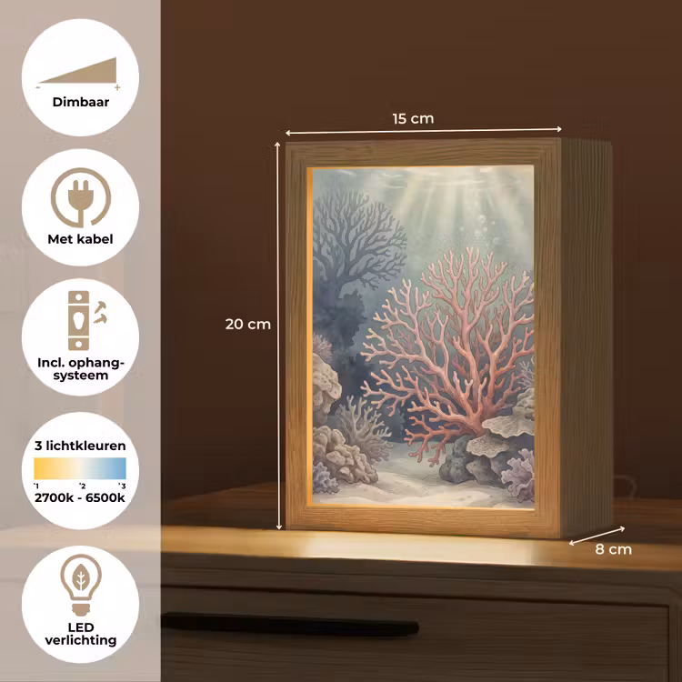 Gepersonaliseerde lightbox - Koraal - Onderwater - Natuur - Roze — 7