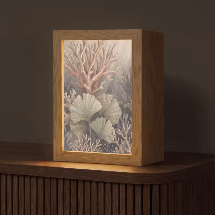 Gepersonaliseerde lightbox - Plant - Bladeren - Zee - Illustratie - Groen — 1