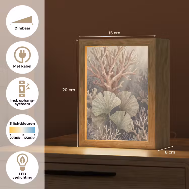 Gepersonaliseerde lightbox - Plant - Bladeren - Zee - Illustratie - Groen — 7