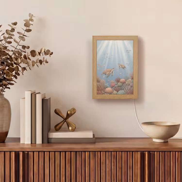 Gepersonaliseerde lightbox - Schildpad - Onderwater - Natuur - Illustratie — 4