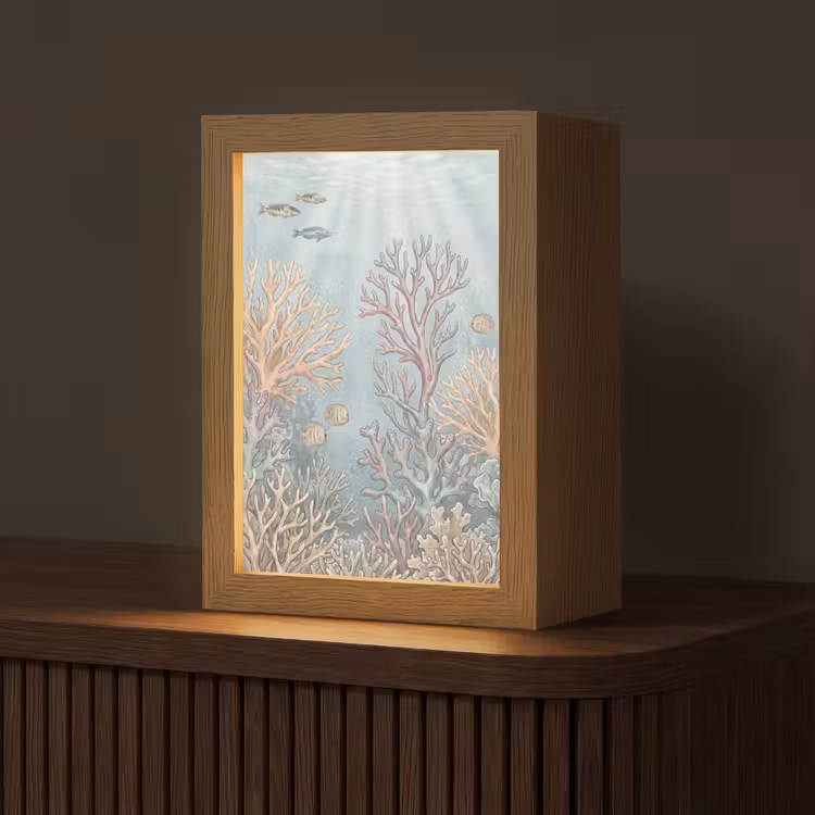 Gepersonaliseerde lightbox - Vis - Koraal - Oceaan - Illustratie - Onderwater — 1
