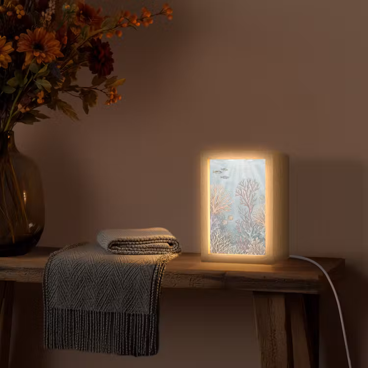 Gepersonaliseerde lightbox - Vis - Koraal - Oceaan - Illustratie - Onderwater — 3