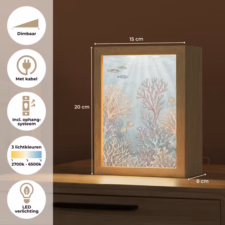 Gepersonaliseerde lightbox - Vis - Koraal - Oceaan - Illustratie - Onderwater — 7