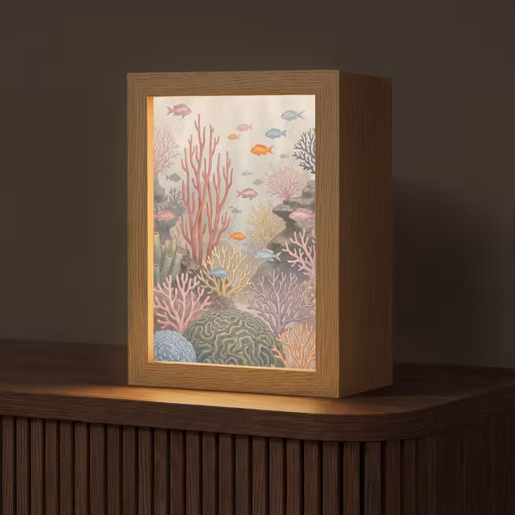 Gepersonaliseerde lightbox - Vis - Koraalrif - Onderwaterwereld - Illustratie — 1