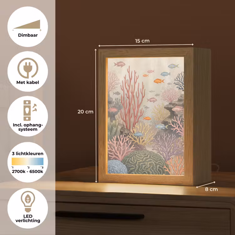 Gepersonaliseerde lightbox - Vis - Koraalrif - Onderwaterwereld - Illustratie — 7