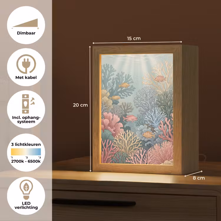Gepersonaliseerde lightbox - Zee - Koraal - Vis - Natuur - Kleurrijk — 7