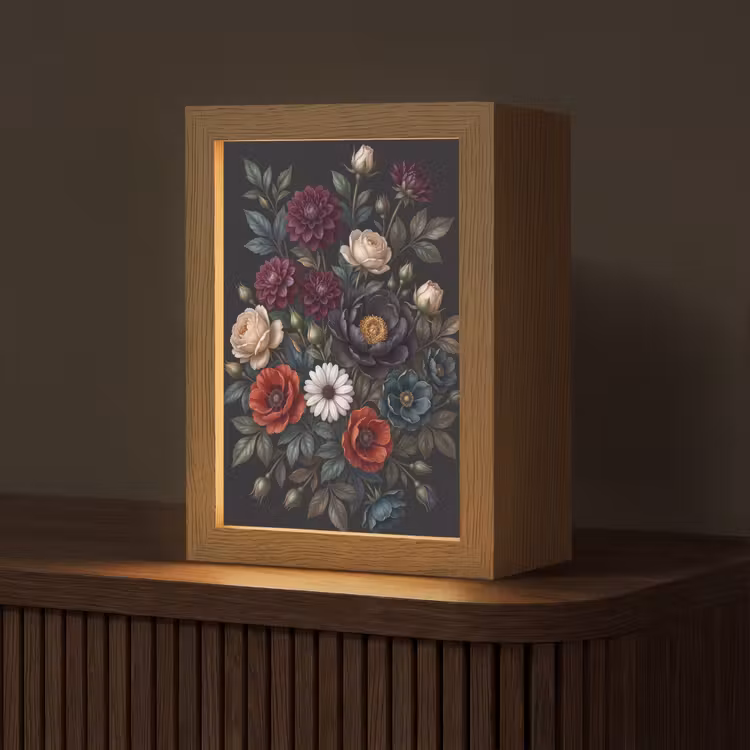 Gepersonaliseerde lightbox - Bloemen - Boeket - Natuur - Klassiek - Weelderig — 1