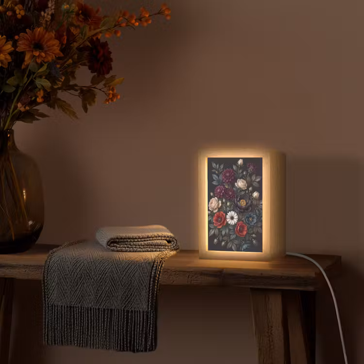Gepersonaliseerde lightbox - Bloemen - Boeket - Natuur - Klassiek - Weelderig — 3