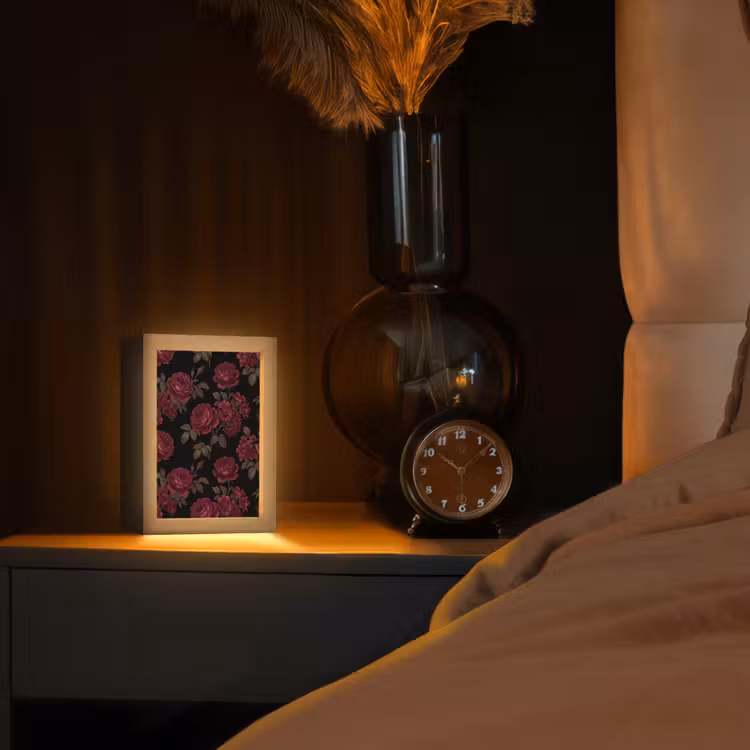 Gepersonaliseerde lightbox - Bloemen - Roos - Patroon - Klassiek - Rood — 2