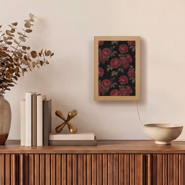 Gepersonaliseerde lightbox - Bloemen - Roos - Patroon - Klassiek - Rood — 4
