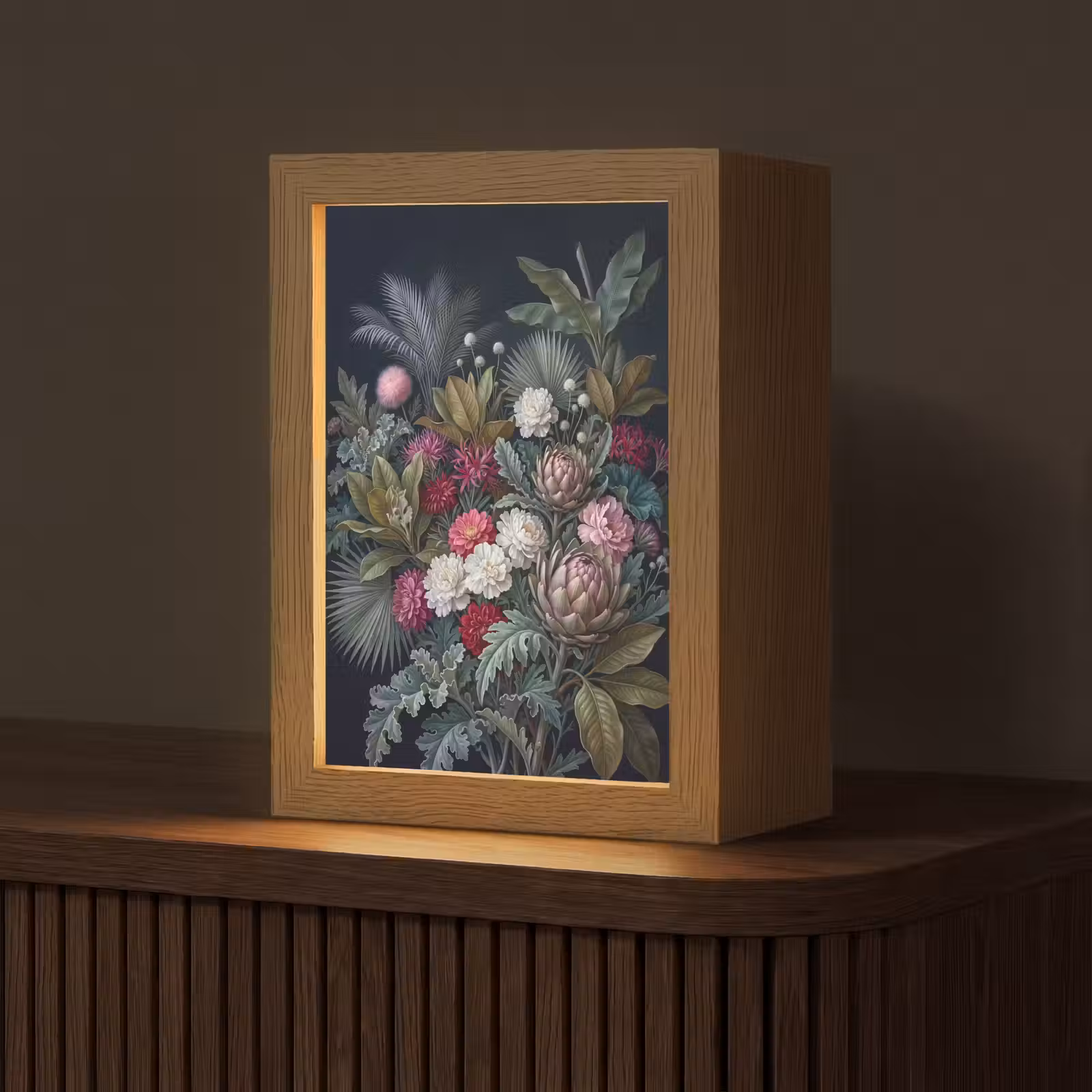 Gepersonaliseerde lightbox - Planten - Tropisch - Botanisch - Donker - Groen — 1