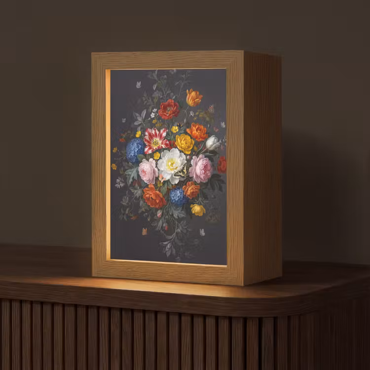 Gepersonaliseerde lightbox - Bloemen - Boeket - Klassiek - Kleurrijk - Natuur — 1