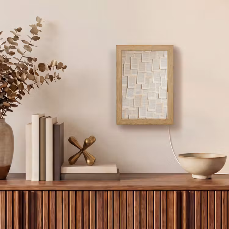 Gepersonaliseerde lightbox - Boekpagina - Collage - Literatuur - Vintage - Beige — 4