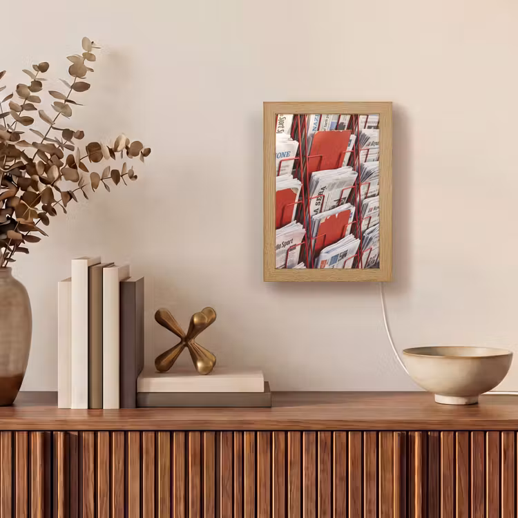Gepersonaliseerde lightbox - Kranten - Rek - Stedelijk - Dagelijks leven - Rood — 4