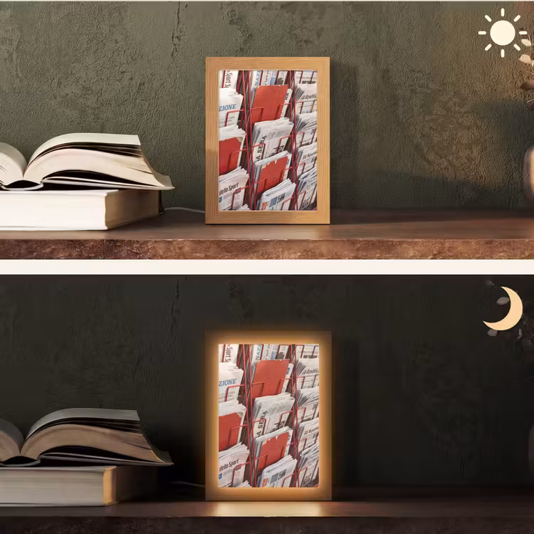Gepersonaliseerde lightbox - Kranten - Rek - Stedelijk - Dagelijks leven - Rood — 5