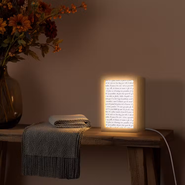 Gepersonaliseerde lightbox - Tekst - Handschrift - Klassiek - ZwartWit — 3