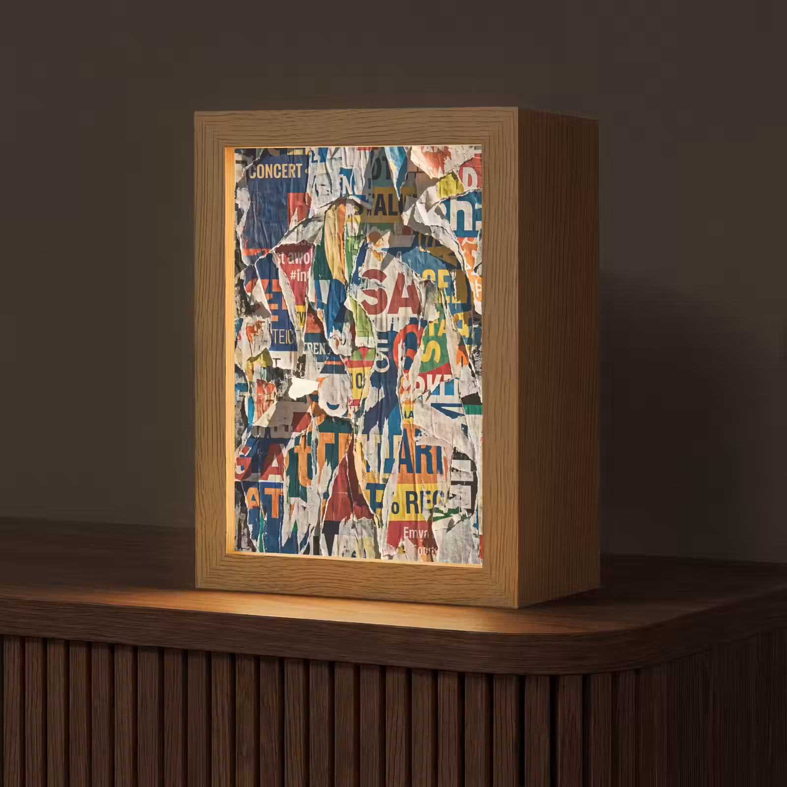 Gepersonaliseerde lightbox - Abstract - Gelaagd papier - Urban - Modern - Kleurrijk — 1