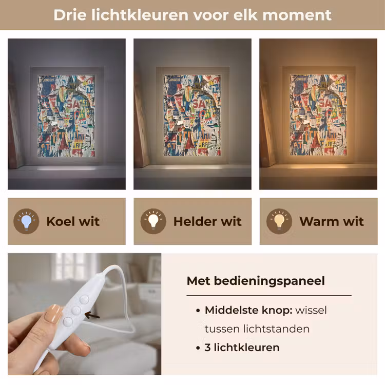 Gepersonaliseerde lightbox - Abstract - Gelaagd papier - Urban - Modern - Kleurrijk — 6