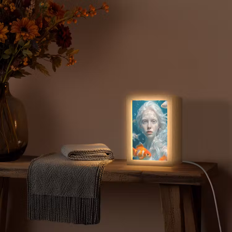 Gepersonaliseerde lightbox - Mens - Onderwater - Vis - Modern - Blauw — 3