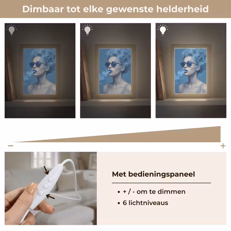 Gepersonaliseerde lightbox - Portret - Zonnebril - Rook - Abstract - Blauw — 8