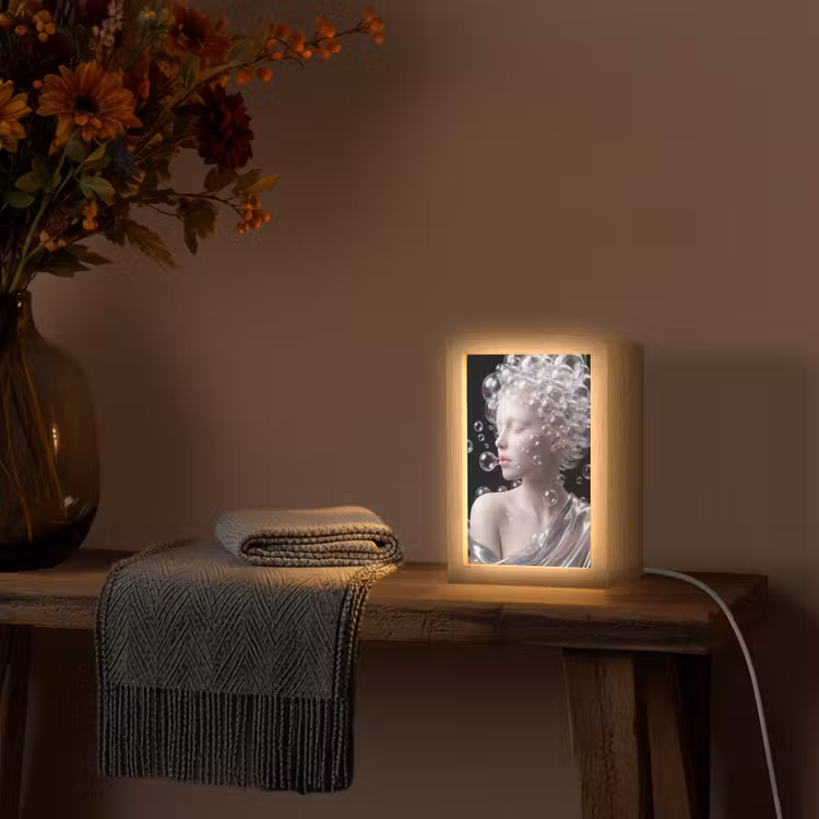 Gepersonaliseerde lightbox - Vrouw - Bellen - Abstract - Kleurrijk — 3