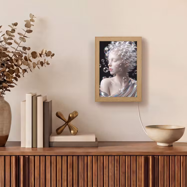 Gepersonaliseerde lightbox - Vrouw - Bellen - Abstract - Kleurrijk — 4
