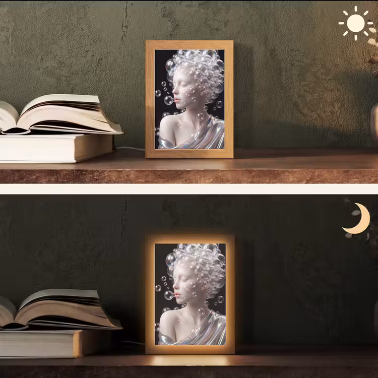 Gepersonaliseerde lightbox - Vrouw - Bellen - Abstract - Kleurrijk — 5