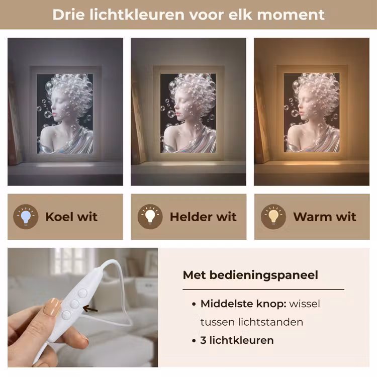 Gepersonaliseerde lightbox - Vrouw - Bellen - Abstract - Kleurrijk — 6