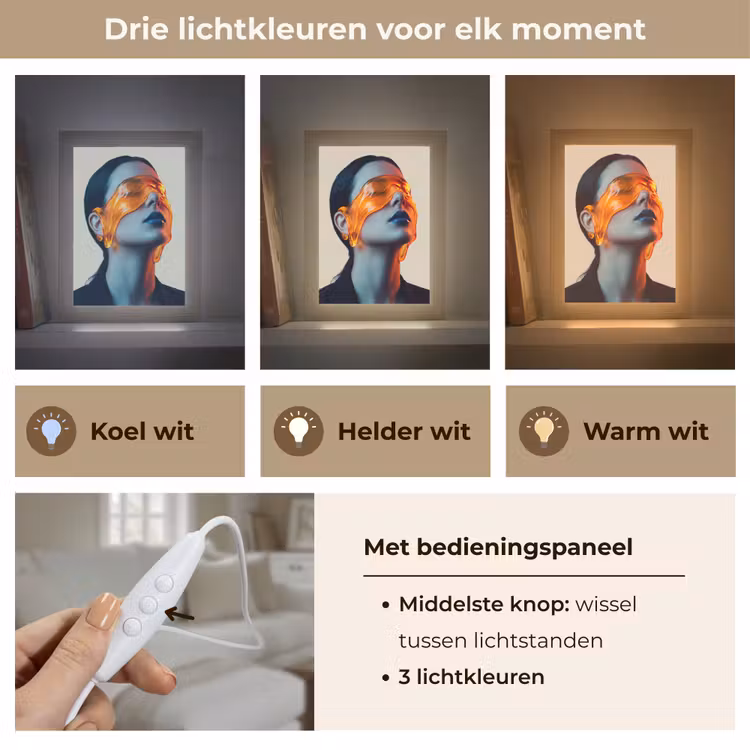 Gepersonaliseerde lightbox - Vrouw - Oranje - Abstract - Modern - Kleurrijk — 6