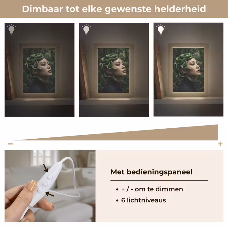 Gepersonaliseerde lightbox - Vrouw - Slang - Natuur - Mystiek - Groen — 8