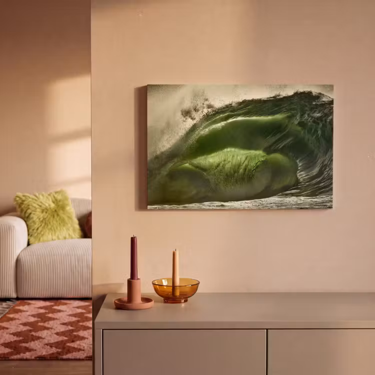 Canvas schilderij - Groene golf aan de Ierse kust — 1