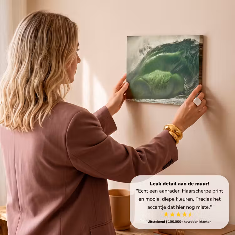 Canvas schilderij - Groene golf aan de Ierse kust — 2