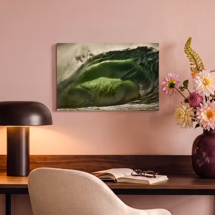 Canvas schilderij - Groene golf aan de Ierse kust — 5