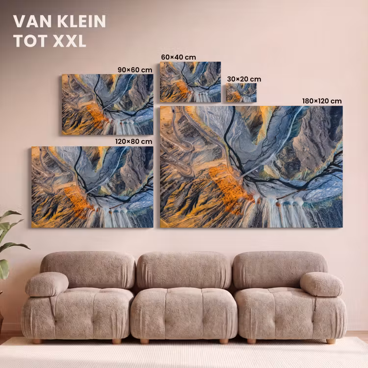 Canvas schilderij - Slingerweg door Chinese bergen — 7