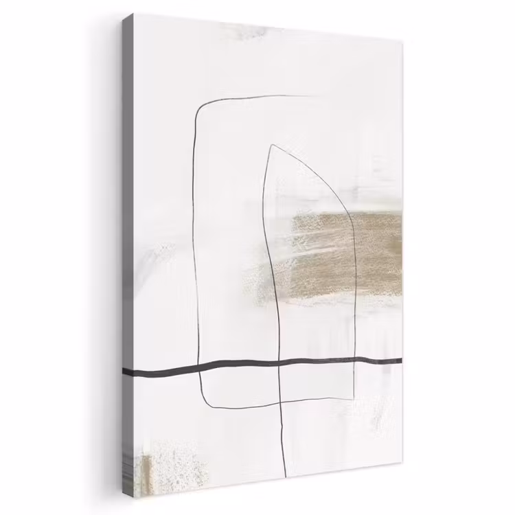 Canvas schilderij - Kunst - Verf - Zwart - Wit — 1