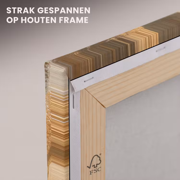 Canvas schilderij - Verf - Groen - Oranje — 7