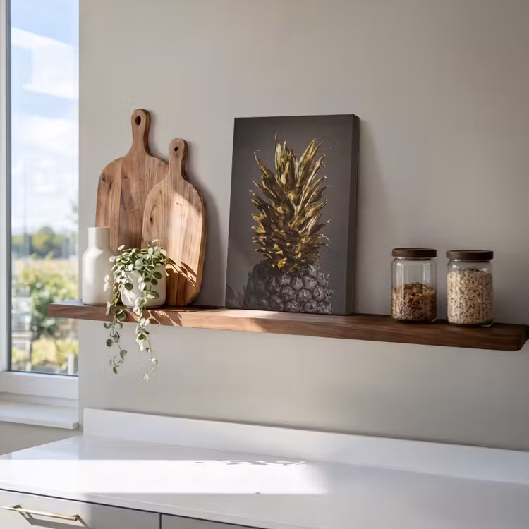 Canvas schilderij - Fruit - Ananas - Goud — 4