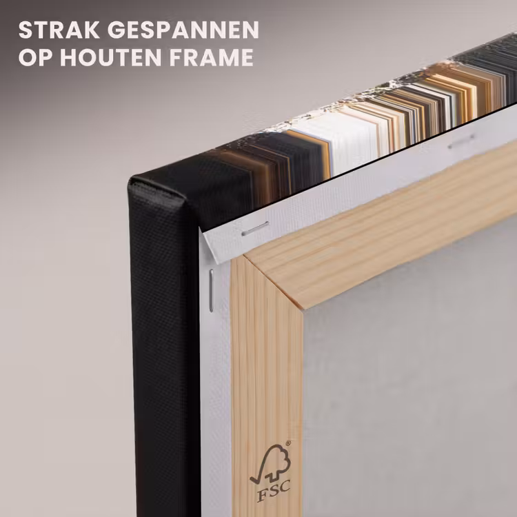 Canvas schilderij - Vrouw - Bladgoud - Black and Gold — 7