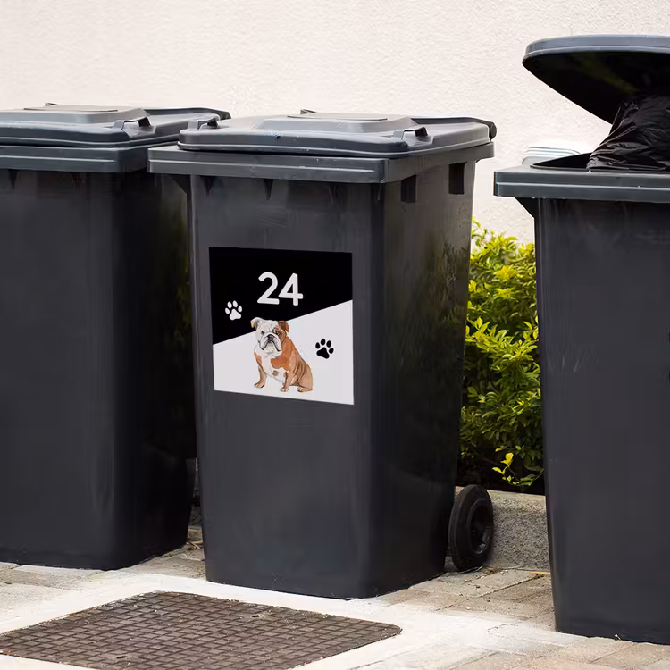 Container sticker huisnummer vierkant — 4