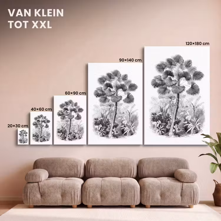 Canvas schilderij - Design - Zwart wit - Natuur — 8