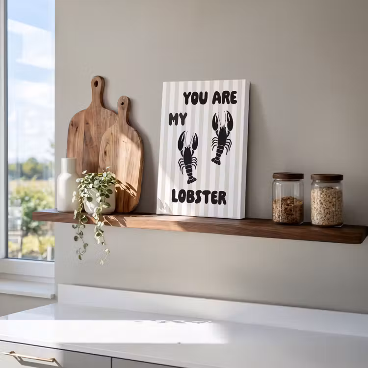 Canvas schilderij - Lobster - Beige - Minimalistisch — 4