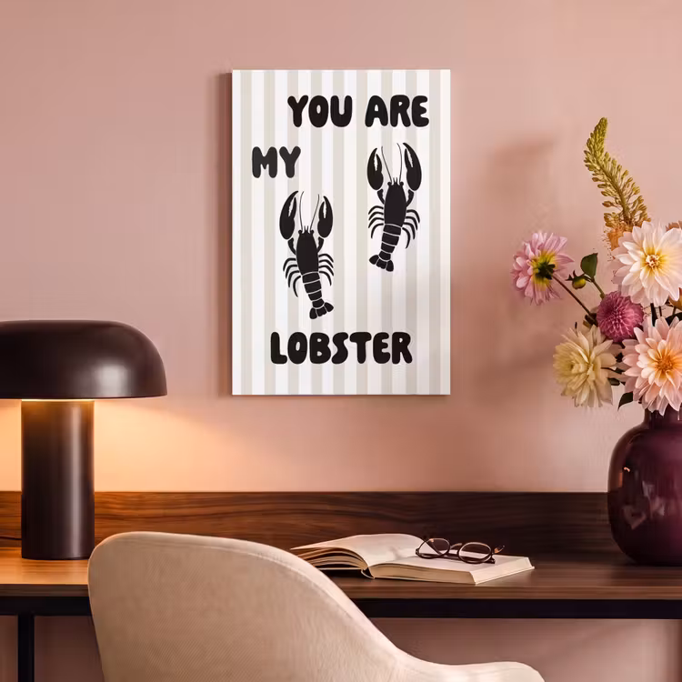 Canvas schilderij - Lobster - Beige - Minimalistisch — 6